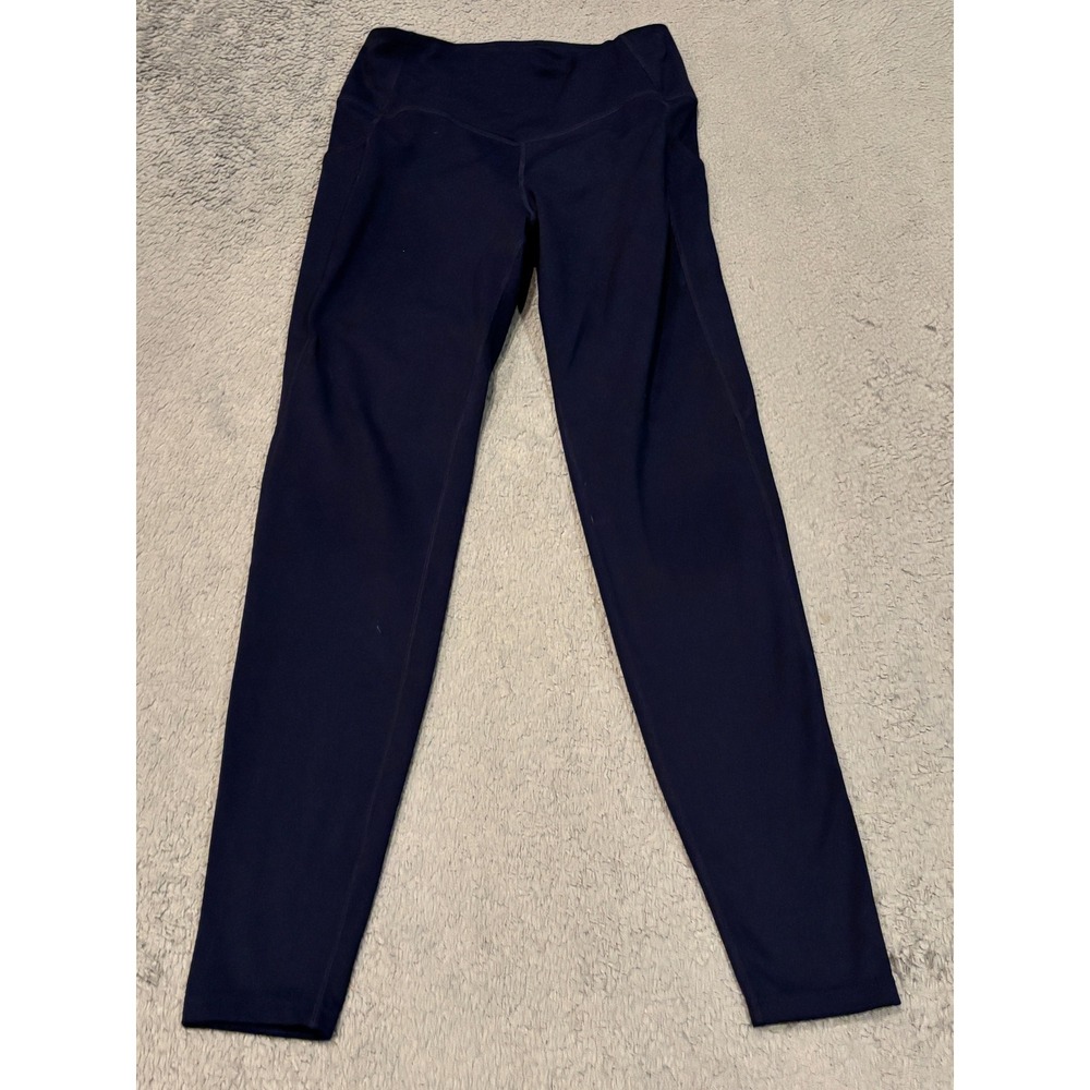 Baleaf Womens XS Navy Blue High Waisted Active Leggings with Pockets Yoga Pants